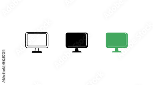 Three different computer monitors icon