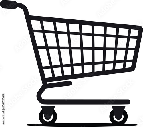 Simple black and white icon of a flat washer or ring with perspective view