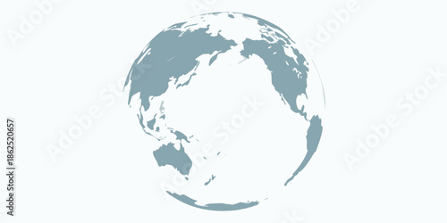 A stylized illustration of the earth showcasing continents and oceans