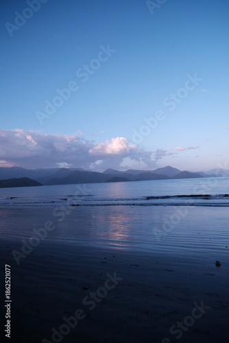 a sunset over the sea