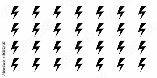A pattern of black lightning bolt shapes arranged in a grid formation