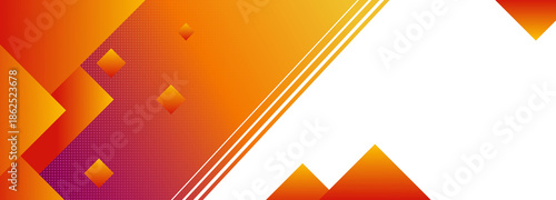 Orange abstract geometric background with dynamic diagonal shapes and vibrant modern design