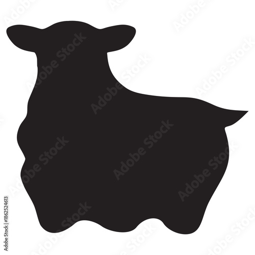 fat sheep logo icon vector design

