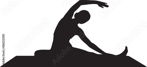 A person practicing yoga in a serene environment