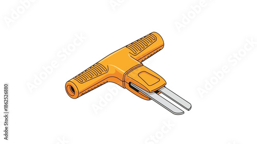 Orange ergonomic pruning shears on a white background.