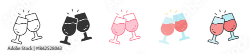Cheers Icon Set Multiple Style Collection