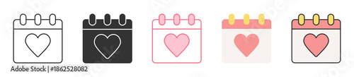 Valentine'S Day Icon Set Multiple Style Collection