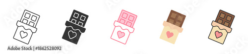 Chocolate Icon Set Multiple Style Collection
