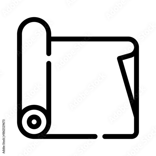 exercise mat line icon
