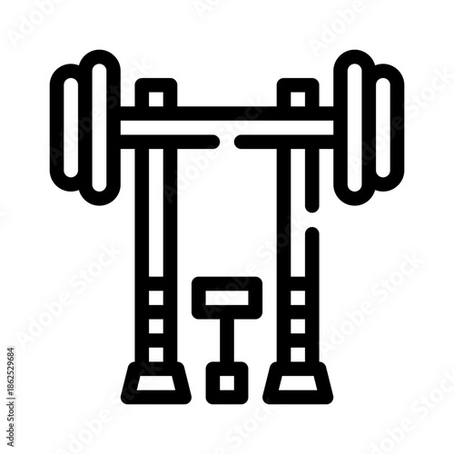 bench press line icon