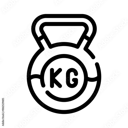 kettlebell line icon