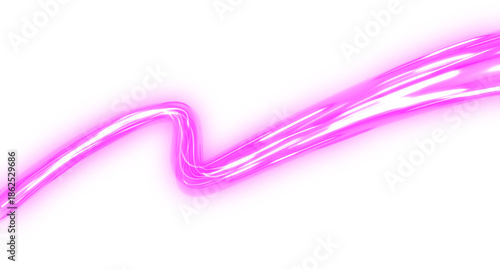 Futuristic Abstract Light Wave in Vibrant Pink and Purple Neon Colors