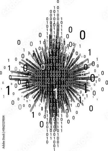 Abstract Digital Data Visualization Burst Icon Vector