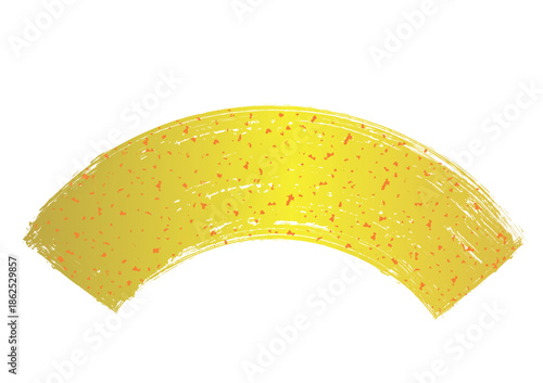 キラキラ金色の手書き筆タッチの細目扇型フレーム