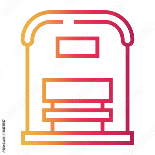 public transportation Line Gradient Icon
