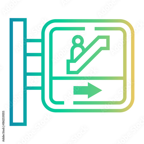 public transportation Line Gradient Icon