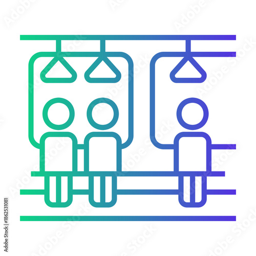 public transportation Line Gradient Icon