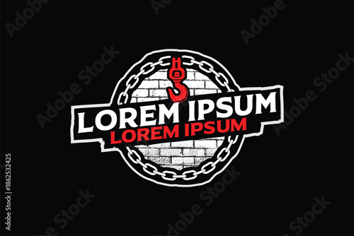 Logo template for towing service vector