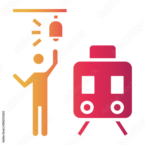 public transportation Gradient icon