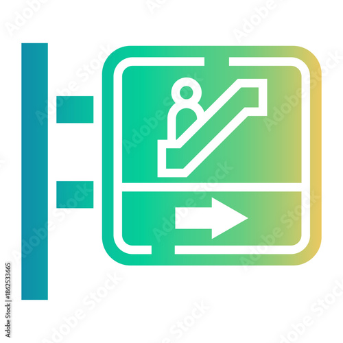 public transportation Gradient icon