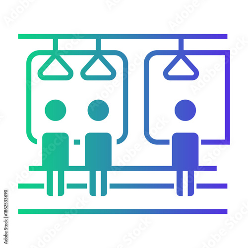 public transportation Gradient icon