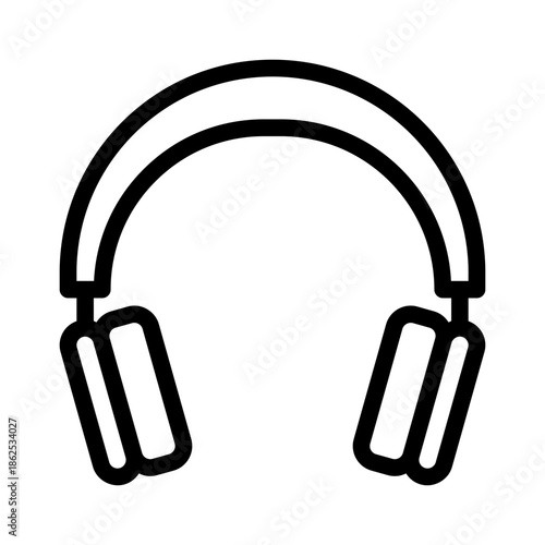headset line icon