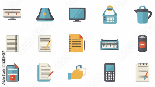 Office Supplies and Equipment - A Collection of Essential Items.