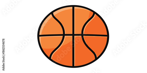 Classic Basketball Illustration with Clean Modern Style