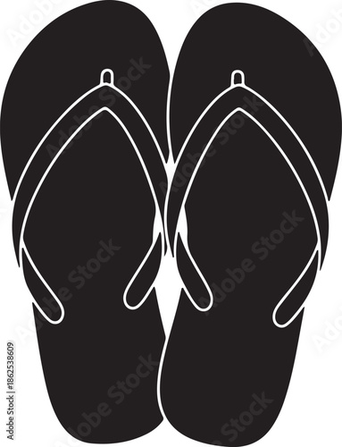 pair of flip flops isolated on transparent background