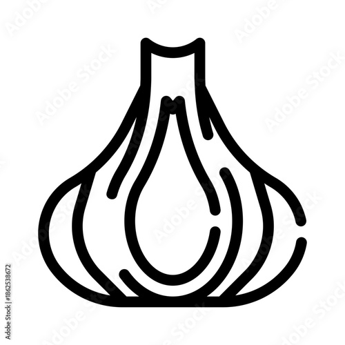 garlic line icon