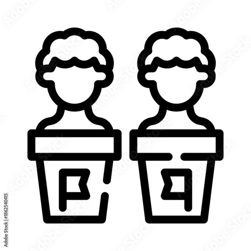 political candidate line icon