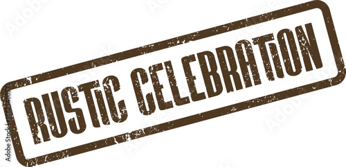 Rustic Celebration distressed rubber stamp effect for charming country themed events