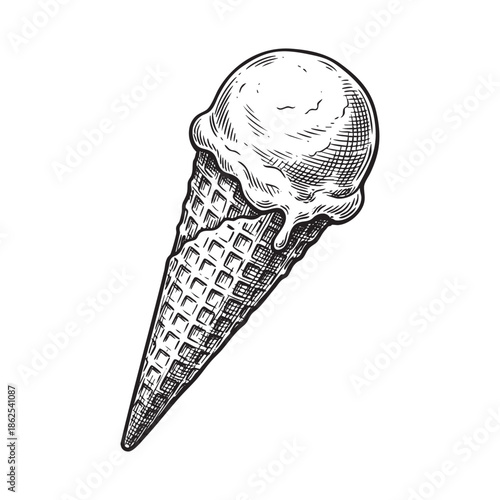 Hand-Drawn Ice Cream Cone