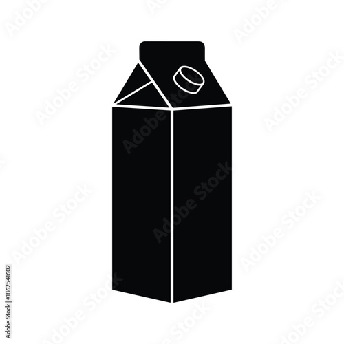 Black milk carton Vector