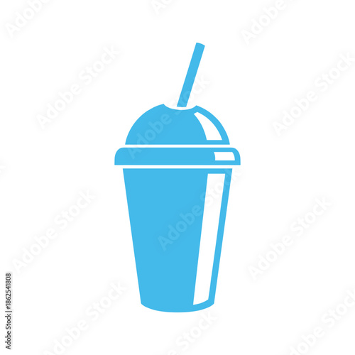 Refreshing blue smoothie in a cup Vector