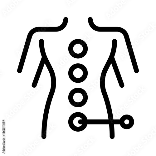 acupuncture line icon