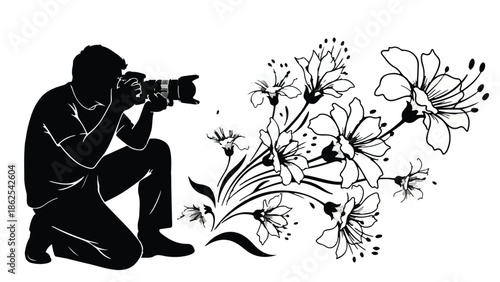 Photographer captures blooming flowers in a creative artistic representation