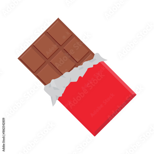 Milk Chocolate bar food snack sweet candy emoji vector illustration