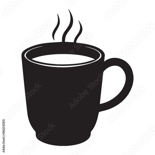 Silhouette tall hot chocolate mug with cozy modern winter style