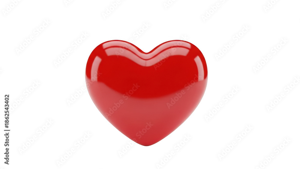 Fototapeta premium Red heart icon isolated on transparent background