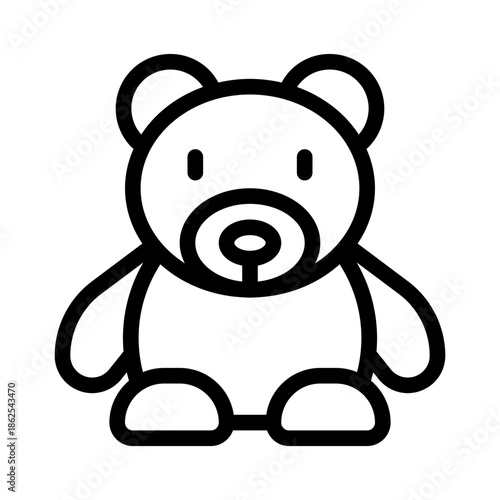 teddy bear line icon