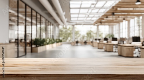 Wallpaper Mural Bright blurred office background with glass walls and desks in modern coworking space for business presentation or digital design use with modern Torontodigital.ca