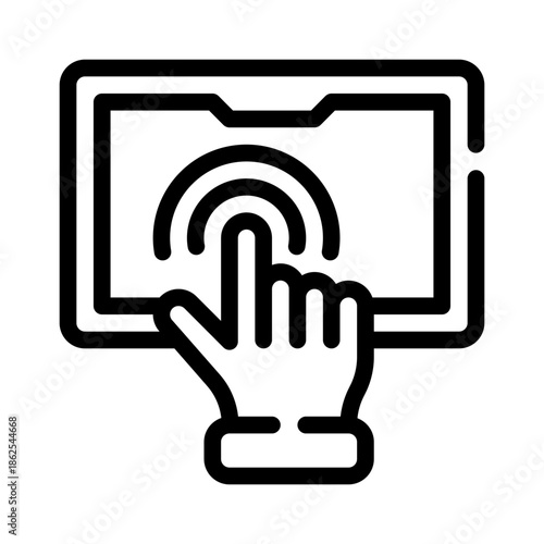 touchscreen line icon