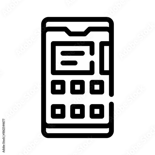 smartphone line icon