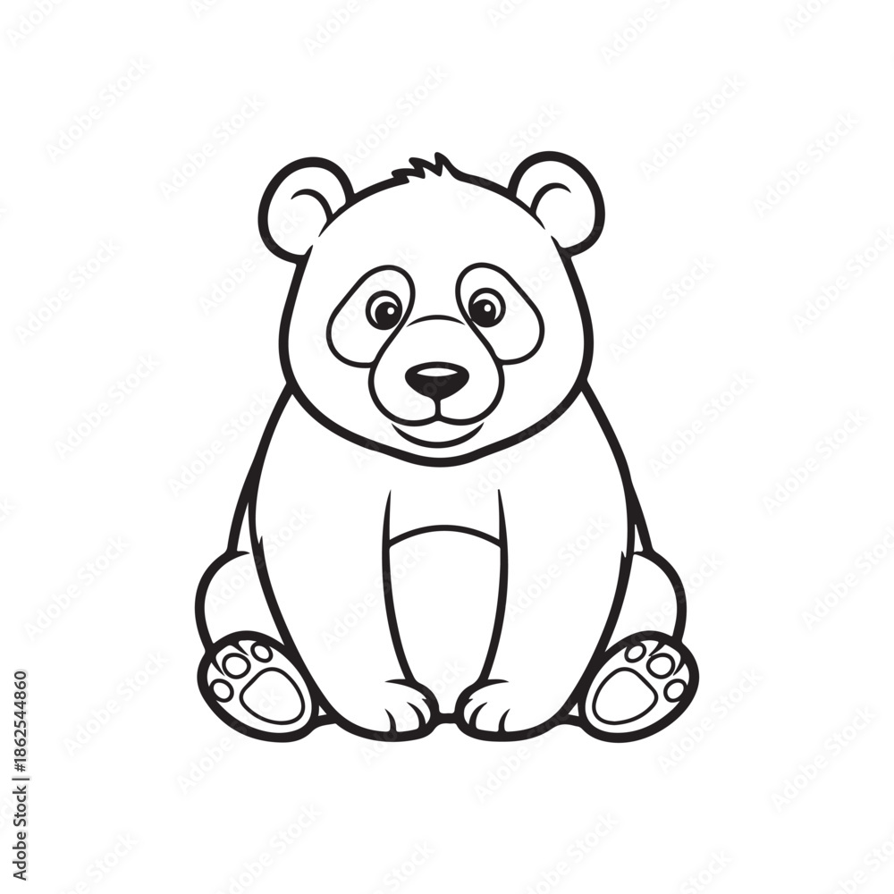 Obraz premium panda bear vector illustration art