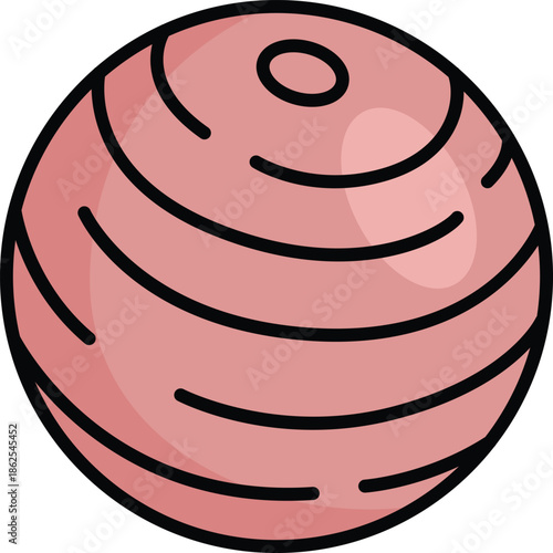 a vector of pilates ball