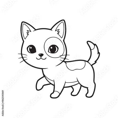 vector illustration of a cat