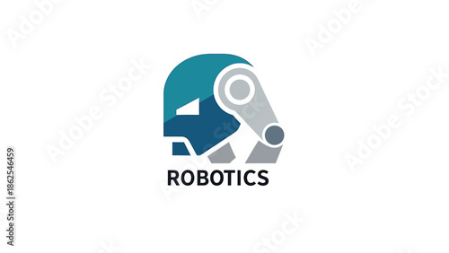 Modern Robotics Logo Design - A Futuristic Technological Representation.