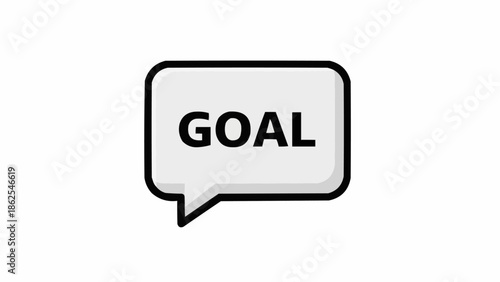 Goal Speech Bubble - A Visual Representation of Aspiration and Achievement.