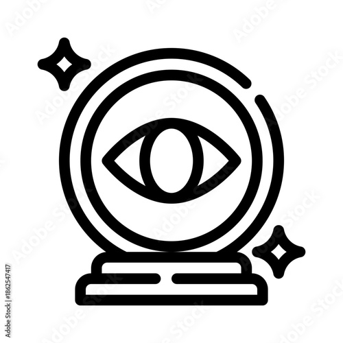 fortune teller line icon